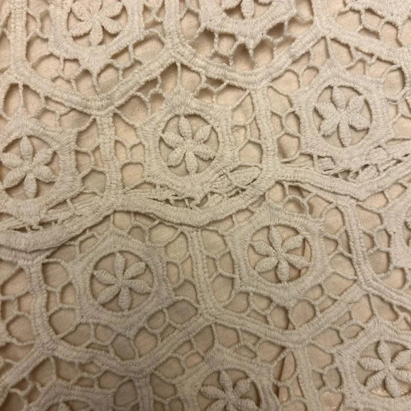 Miss Kelly 1999 Crochet Vintage Floral Overlay Ivory/Cream Color Pull On Shorts - Picture 3 of 6